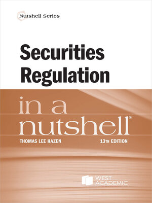 cover image of Securities Regulation in a Nutshell